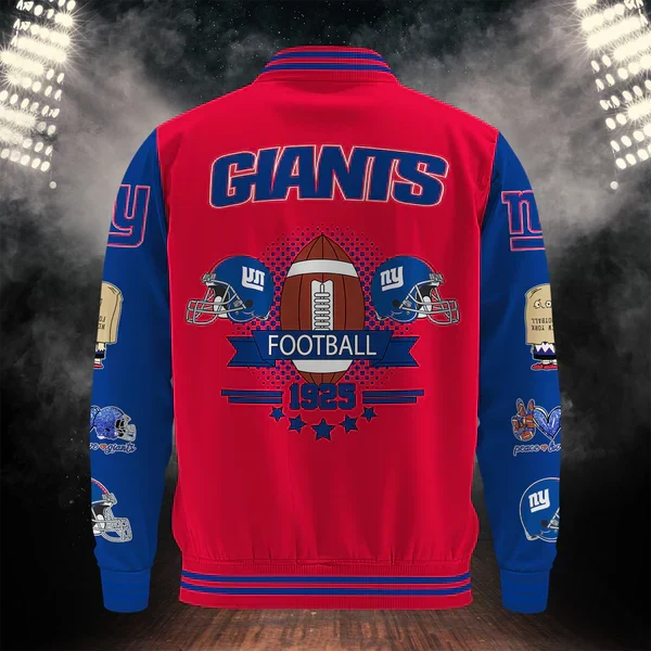 [SPECIAL OFFER] NEW CUSTOMIZED NFL32 NYG  NEW YORK GIANTS BASEBALL JACKET