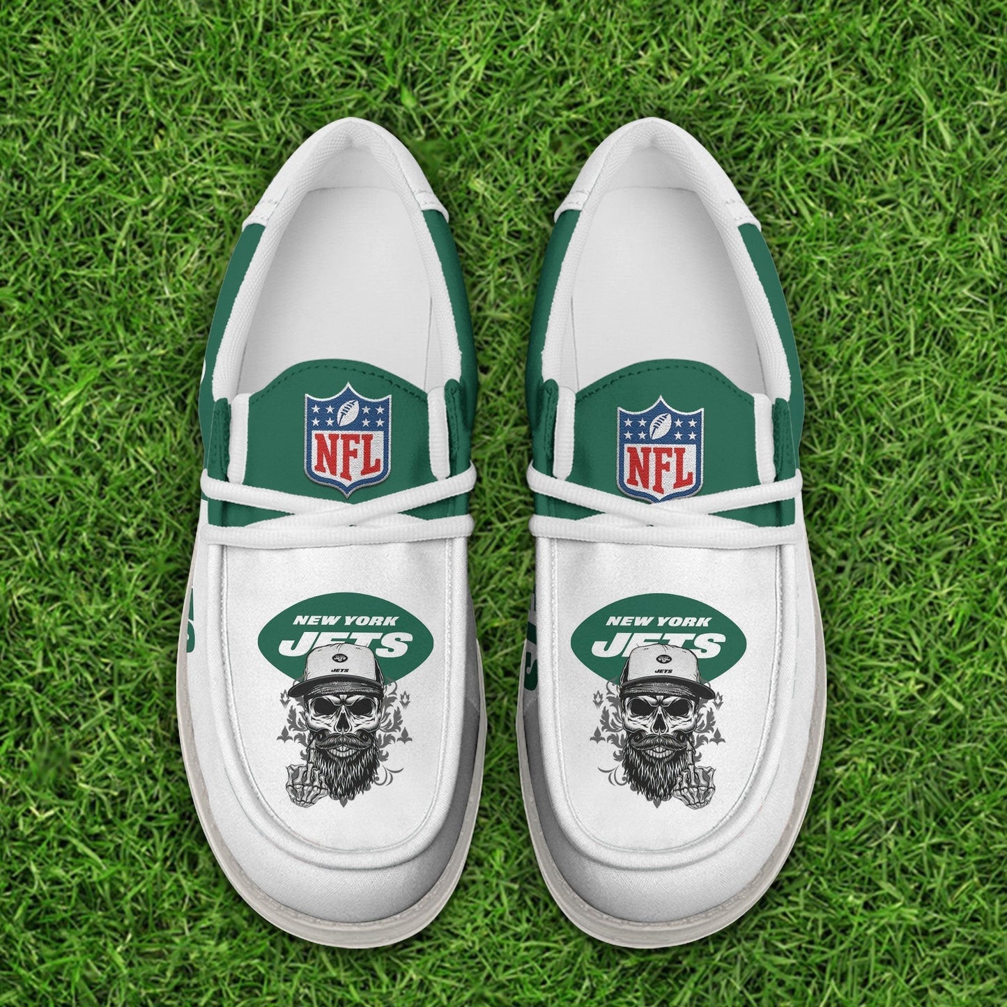 [SPECIAL OFFER] NEW CUSTOMIZED NFL25 NYJ NEW YORK JETS LOAFER SHOES