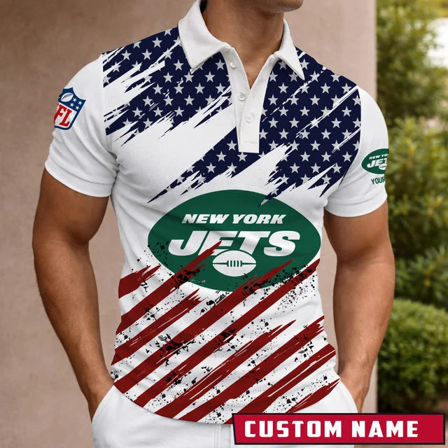 [SPECIAL OFFER] NEW CUSTOMIZED NFL25 NYJ NEW YORK JETS POLO SHIRT