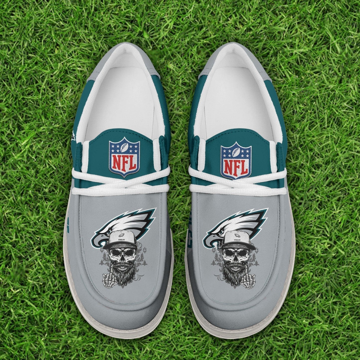[SPECIAL OFFER] NEW CUSTOMIZED NFL02 PPE PHILADELPHIA EAGLES LOAFER SHOES