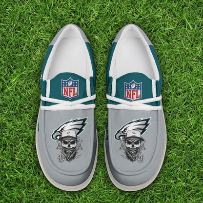 [SPECIAL OFFER] NEW CUSTOMIZED NFL02 PPE PHILADELPHIA EAGLES LOAFER SHOES
