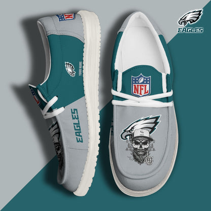 [SPECIAL OFFER] NEW CUSTOMIZED NFL02 PPE PHILADELPHIA EAGLES LOAFER SHOES