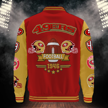 [SPECIAL OFFER] NEW CUSTOMIZED NFL11 SF49 SAN FRANCISCO 49ERS BASEBALL JACKET