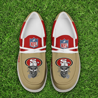 [SPECIAL OFFER] NEW CUSTOMIZED NFL11 SF49 SAN FRANCISCO 49ERS LOAFER SHOES