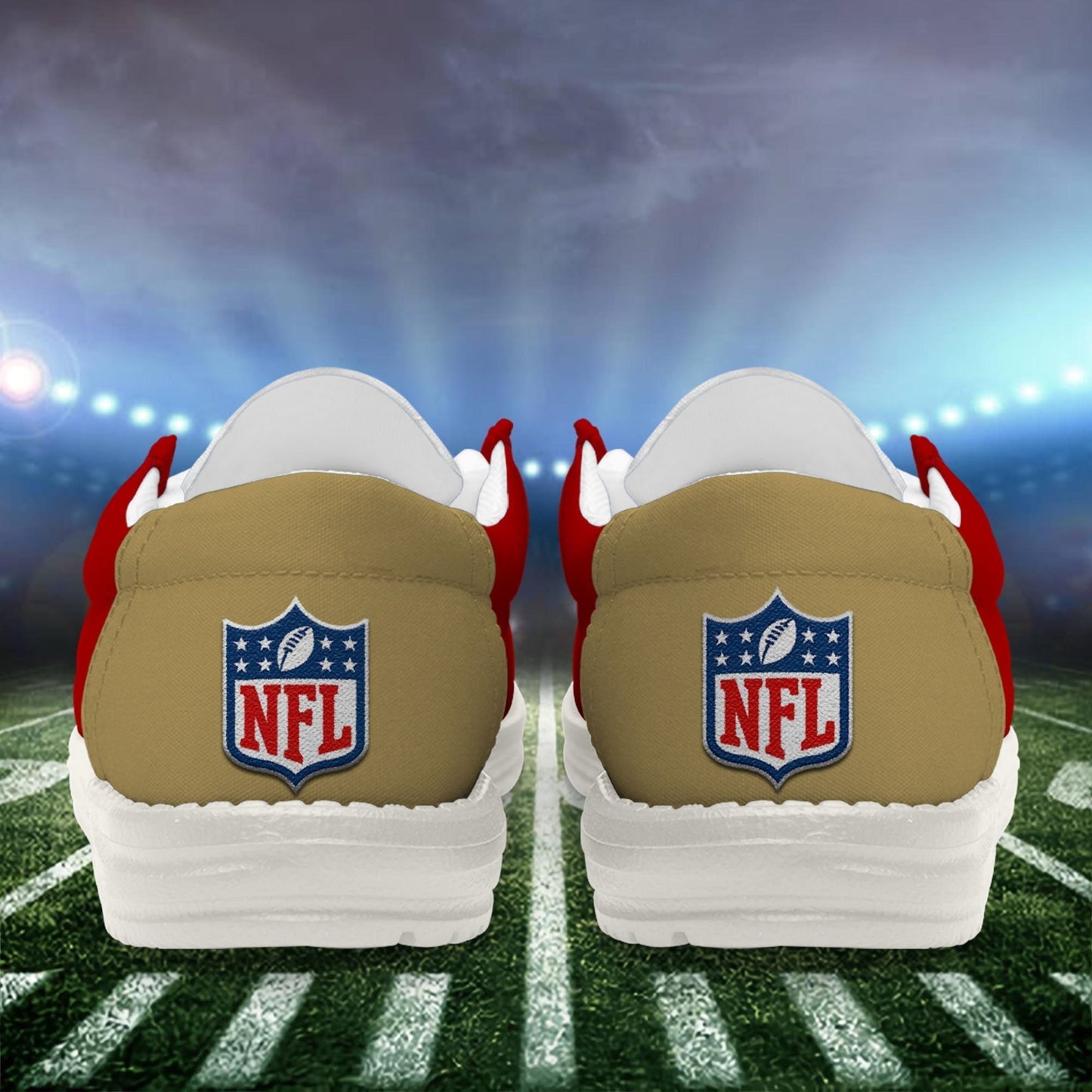 [SPECIAL OFFER] NEW CUSTOMIZED NFL11 SF49 SAN FRANCISCO 49ERS LOAFER SHOES