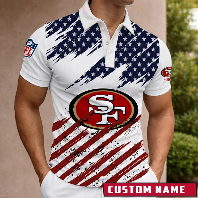 [SPECIAL OFFER] NEW CUSTOMIZED NFL11 SF49 SAN FRANCISCO 49ERS POLO SHIRT