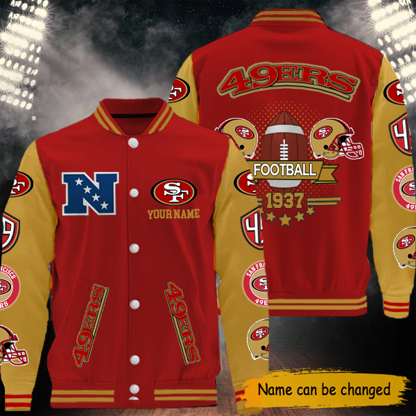 [SPECIAL OFFER] NEW CUSTOMIZED NFL11 SF49 SAN FRANCISCO 49ERS BASEBALL JACKET