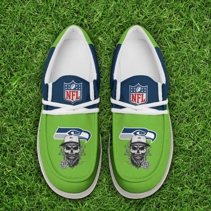 [SPECIAL OFFER] NEW CUSTOMIZED NFL06 SSH SEATTLE SEAHAWKS LOAFER SHOES