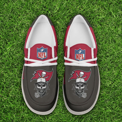 [SPECIAL OFFER] NEW CUSTOMIZED NFL10 TBB TAMPA BAY BUCCANEERS LOAFER SHOES