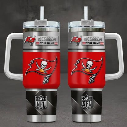 [SPECIAL OFFER] NEW CUSTOMIZED NFL10 TBB TAMPA BAY BUCCANEERS TUMBLER CUP