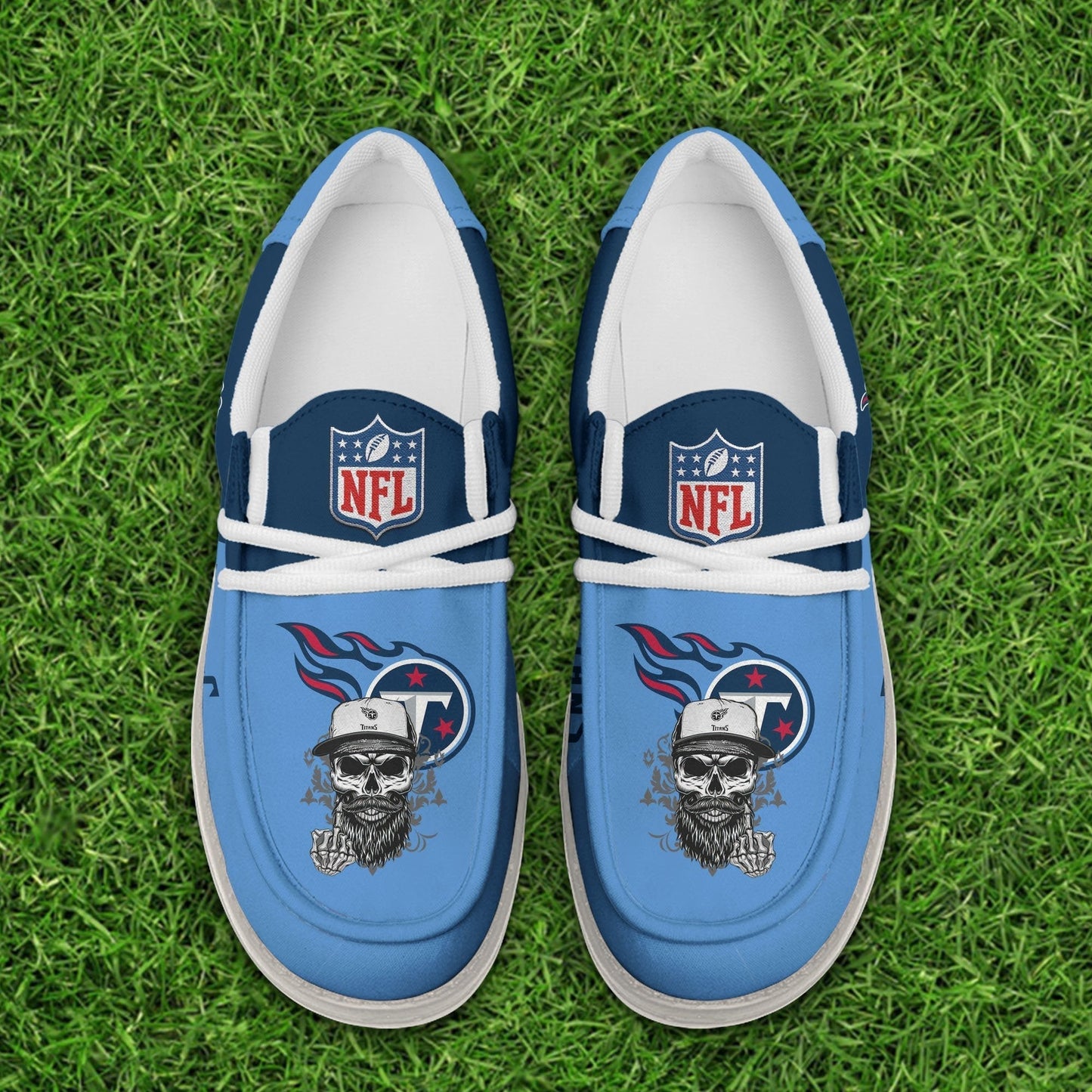 [SPECIAL OFFER] NEW CUSTOMIZED NFL31 TST TENNESSEE TITANS LOAFER SHOES