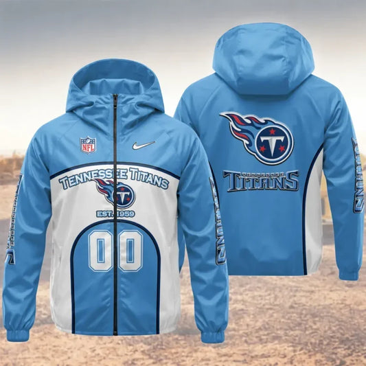 [SPECIAL OFFER] NEW CUSTOMIZED NFL31 TST TENNESSEE TITANS WINDBREAKER JACKET