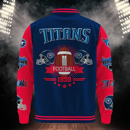 [SPECIAL OFFER] NEW CUSTOMIZED NFL31 TST TENNESSEE TITANS BASEBALL JACKET