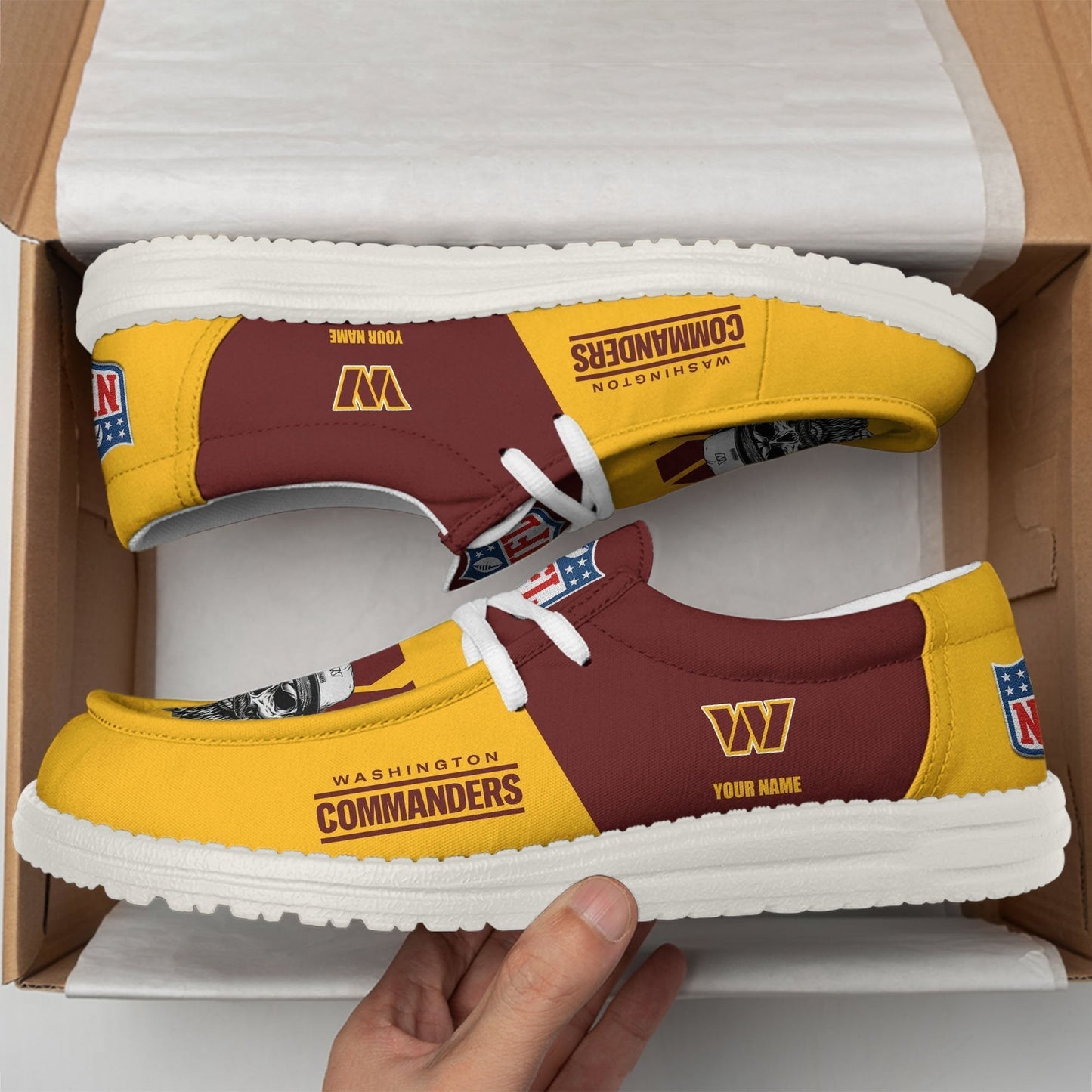 [SPECIAL OFFER] NEW CUSTOMIZED NFL12 WTC WASHINGTON COMMANDERS LOAFER SHOES