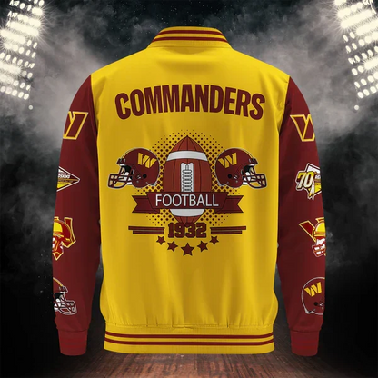[SPECIAL OFFER] NEW CUSTOMIZED NFL12 WTC WASHINGTON COMMANDERS BASEBALL JACKET
