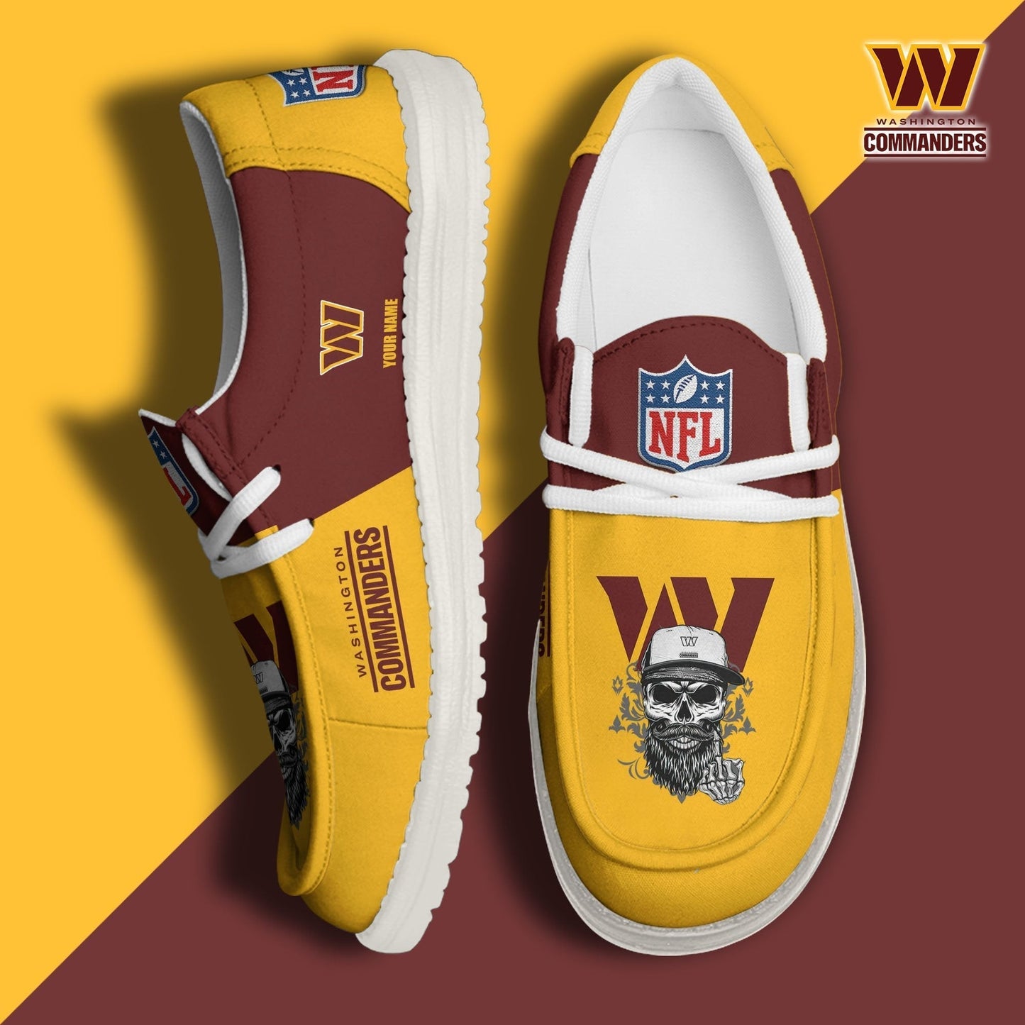 [SPECIAL OFFER] NEW CUSTOMIZED NFL12 WTC WASHINGTON COMMANDERS LOAFER SHOES