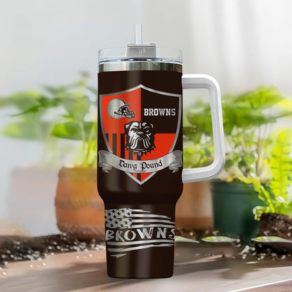 [SPECIAL OFFER] NEW CUSTOMIZED NFL29 CLB CLEVELAND BROWNS 40 OZ TUMBLER