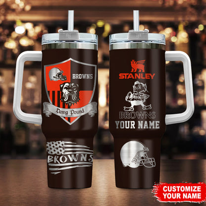 [SPECIAL OFFER] NEW CUSTOMIZED NFL29 CLB CLEVELAND BROWNS 40 OZ TUMBLER