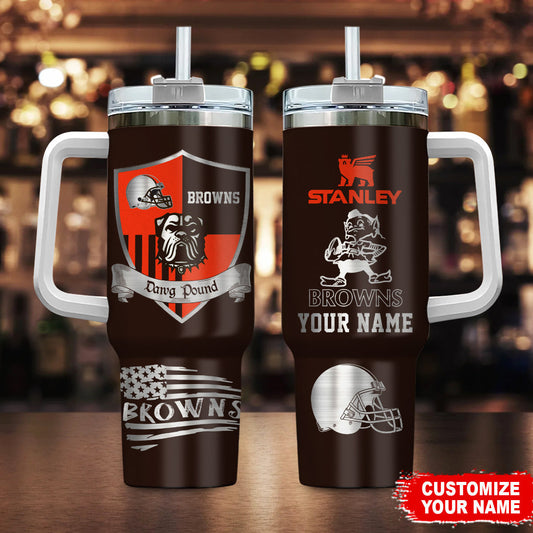 [SPECIAL OFFER] NEW CUSTOMIZED NFL29 CLB CLEVELAND BROWNS 40 OZ TUMBLER