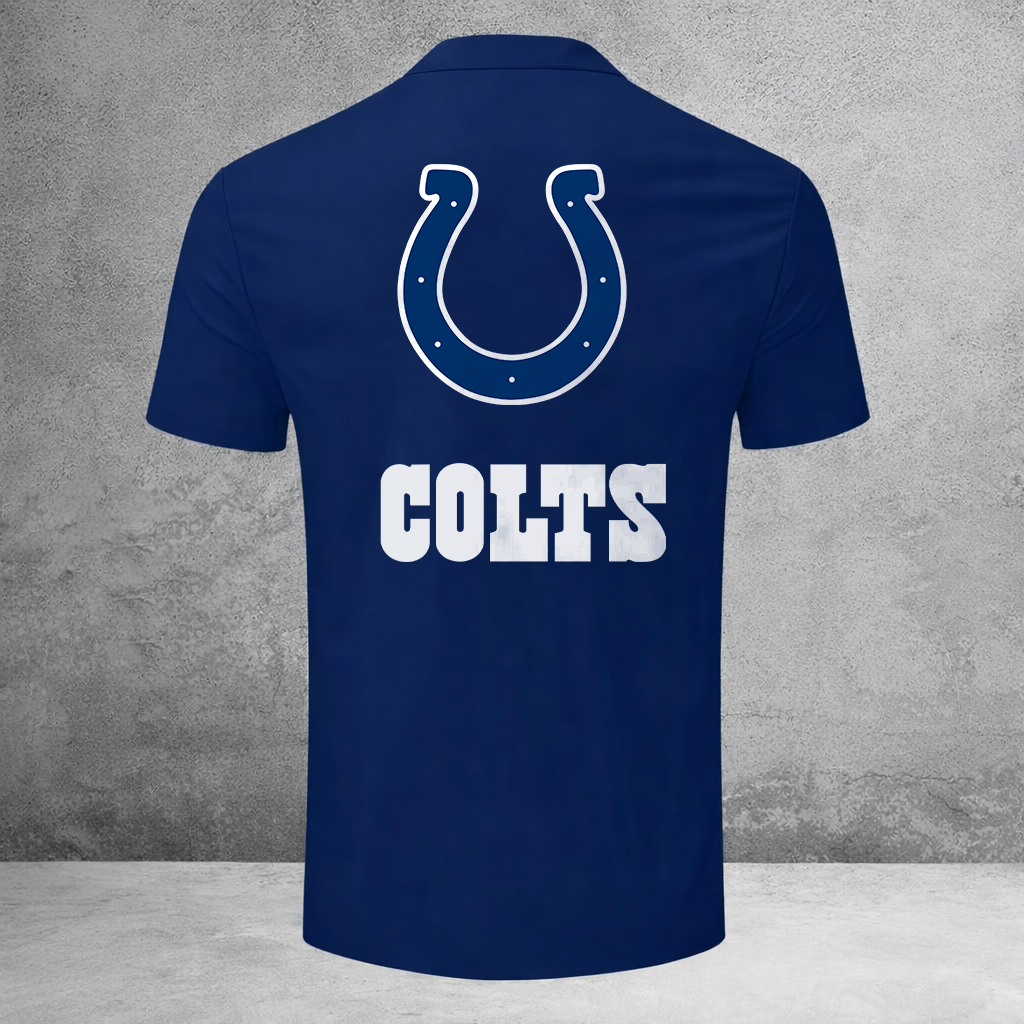[SPECIAL OFFER] NEW CUSTOMIZED NFL17 IDC INDIANAPOLIS COLTS ZIP POLO SHIRT