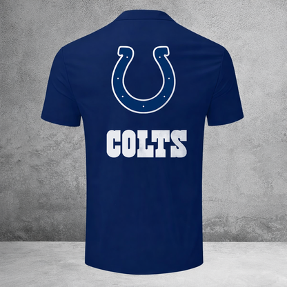 [SPECIAL OFFER] NEW CUSTOMIZED NFL17 IDC INDIANAPOLIS COLTS ZIP POLO SHIRT