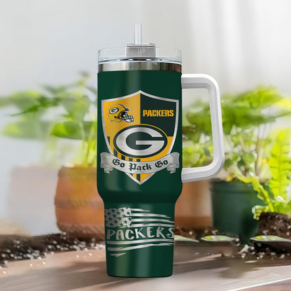 [SPECIAL OFFER] NEW CUSTOMIZED NFL08 GBP GREEN BAY PACKERS 40 OZ TUMBLER