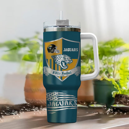 [SPECIAL OFFER] NEW CUSTOMIZED NFL30 JSJ JACKSONVILLE JAGUARS 40 OZ TUMBLER