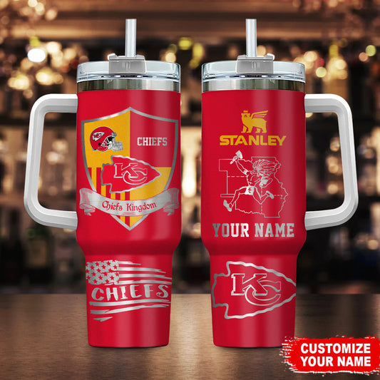 [SPECIAL OFFER] NEW CUSTOMIZED NFL01 KCC KANSAS CITY CHIEFS 40 OZ TUMBLER