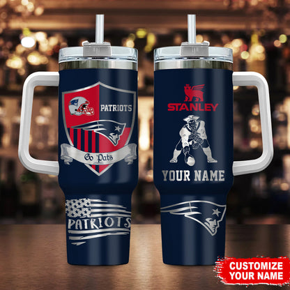 [SPECIAL OFFER] NEW CUSTOMIZED NFL27 NEP NEW ENGLAND PATRIOTS 40 OZ TUMBLER