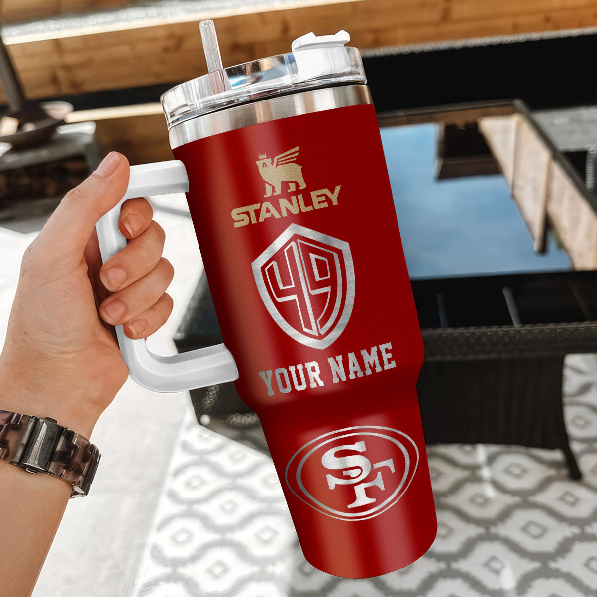 [SPECIAL OFFER] NEW CUSTOMIZED NFL11 SF49 SAN FRANCISCO 49ERS 40 OZ TUMBLER